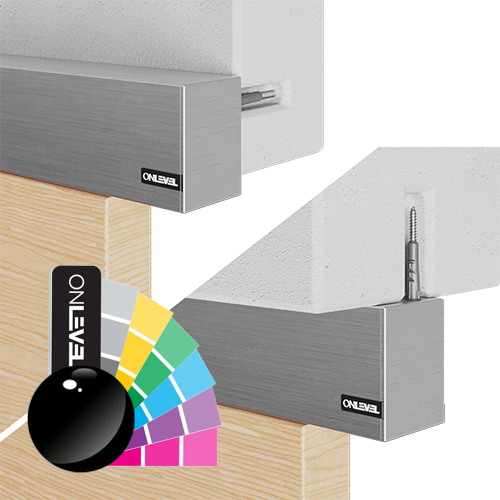 INFINITYSLIDE 69kg Set wall/ceiling mounting wood 1-panel including dampers L=3mtr, aluminum RAL shiny