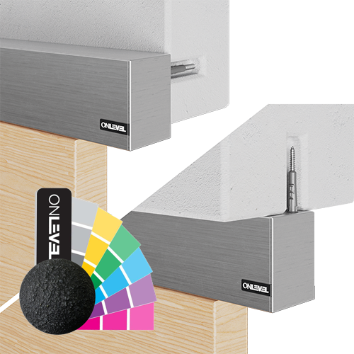 INFINITYSLIDE 69kg Set wall/ceiling mounting wood 2-panels including dampers L=4mtr, aluminum RAL structure