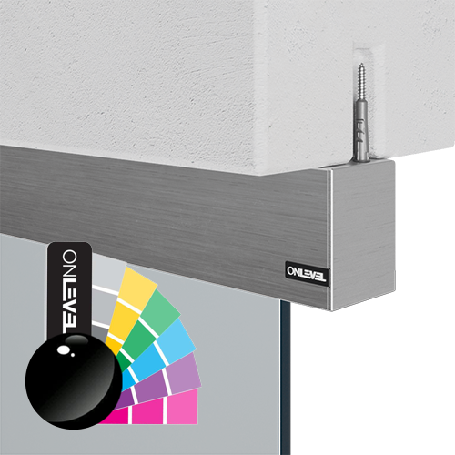 INFINITYSLIDE 69kg Set ceiling glass 1-panel including dampers L=3mtr, aluminum RAL shiny