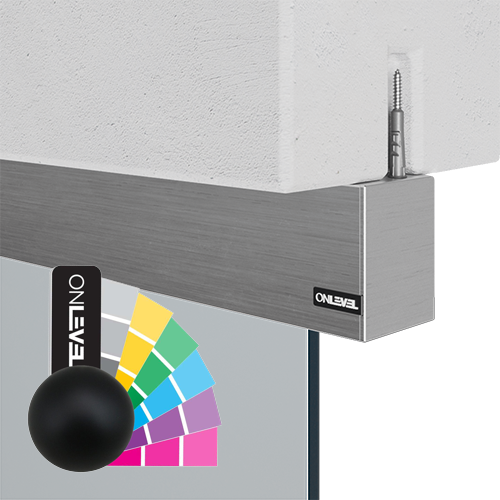 INFINITYSLIDE 69kg Set ceiling glass 1-panel including dampers L=3mtr, aluminum RAL matt