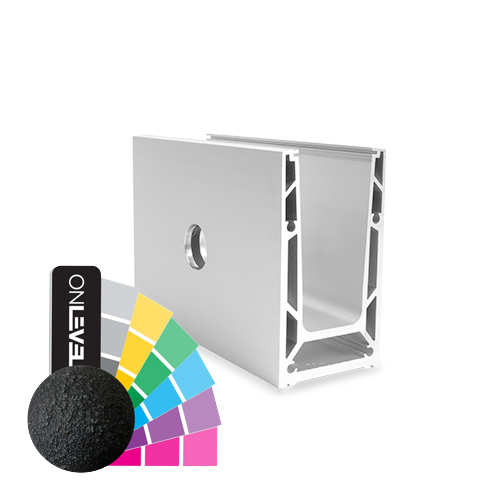 TF-6621 glas profiel L=5000mm, aluminium RAL structuur