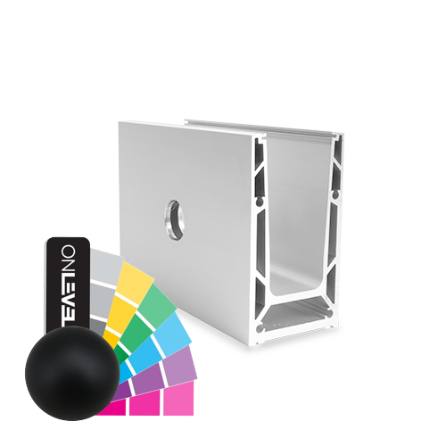 TF-6621 profil verre L=5000mm, aluminium RAL mat