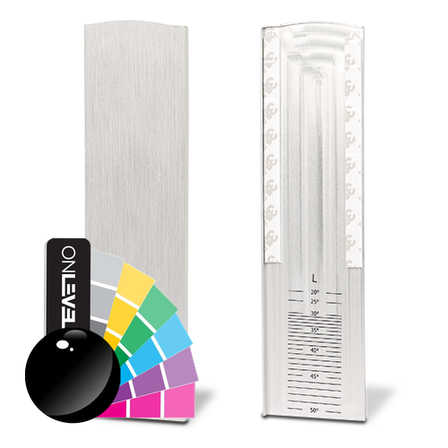 TF-6621 bouchon gauche avec couvert. pour les escaliers, aluminium RAL brillant