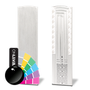 TURBOFLEX TL-6621 Endkappe rechts mit Abdeckkappe Treppe Aufg. Aluminium RAL glänzend