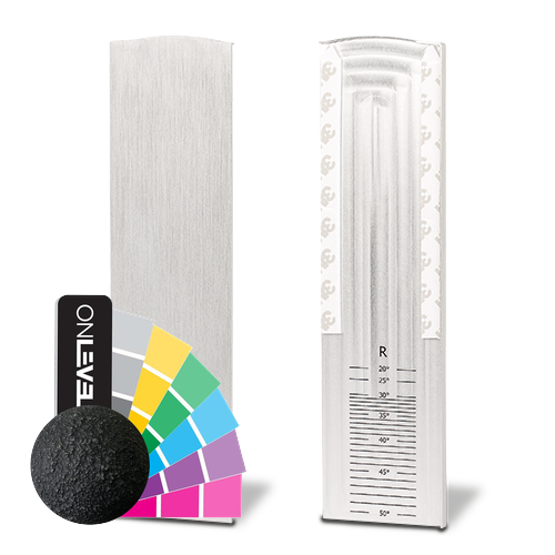 TF-6621 eindkap rechts met afdekkap trap opgang 15mm, aluminium RAL mat