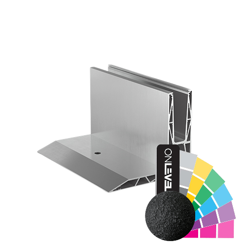 TL-3120 Glas profiel  L=5000mm aluminium RAL (struct.)