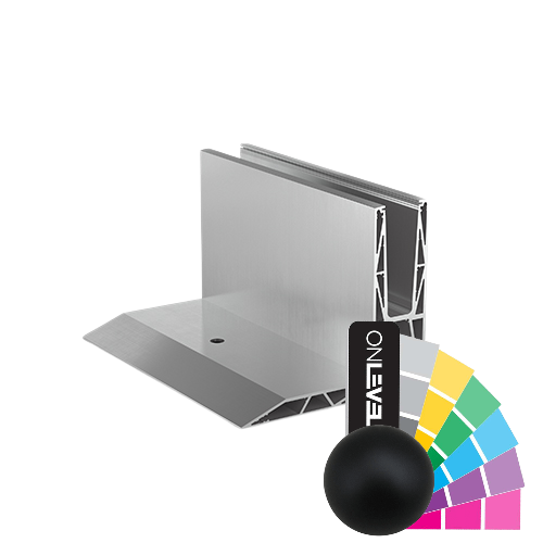 TL-3120 Profilé pour verre  L=5000mm aluminium RAL mat