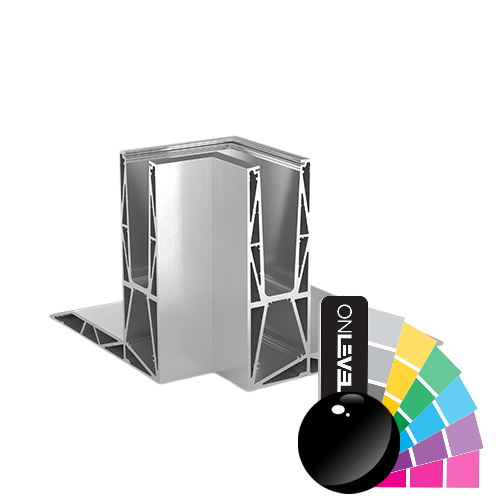 TL-3120 Inside corner 90° alum. RAL shiny