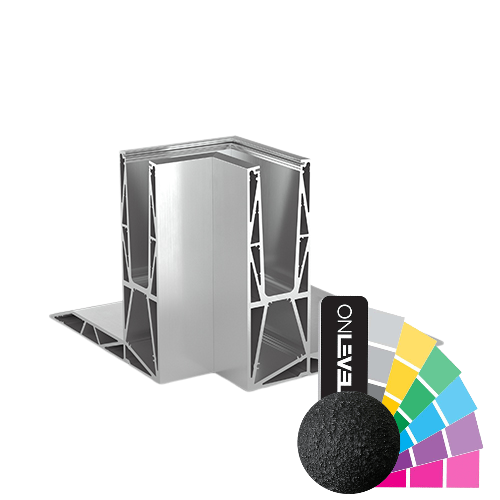 TL-3120 Binnenhoek 90° aluminium RAL (struct.)