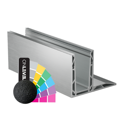 TF-3620 Glas Profil L=5000mm, Alum. RAL struktur