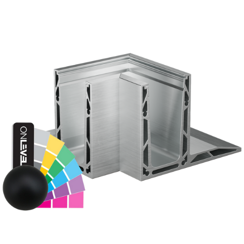 TF-3620 binnenhoek 90°, aluminium RAL mat