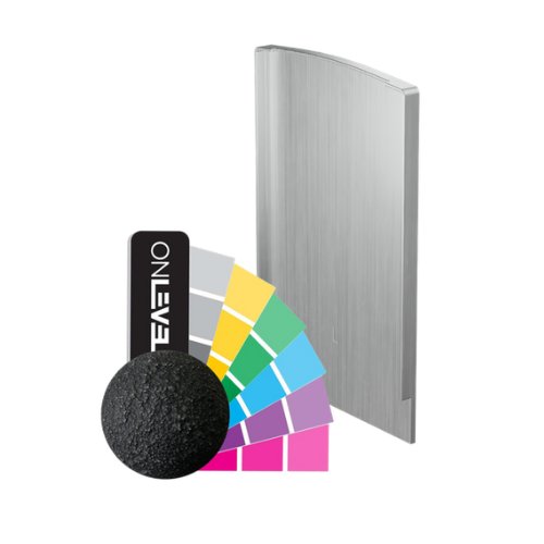 TF-3620 eindkap links, aluminium RAL structuur