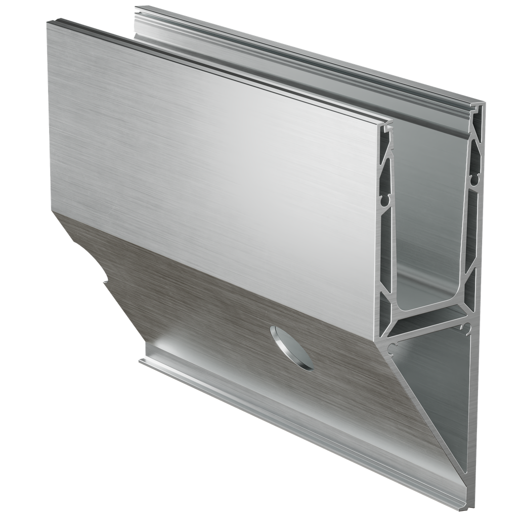 TF-3621 Glas Profil L=5000mm, Aluminium unbehandelt