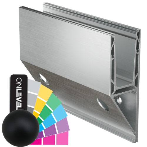 TF-3621 glass profile L=5000mm, aluminum RAL matt