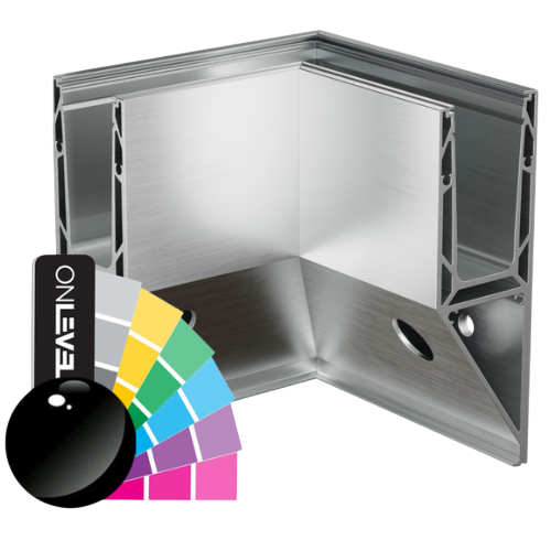 TF-3621 inside corner 90°, aluminum RAL shiny