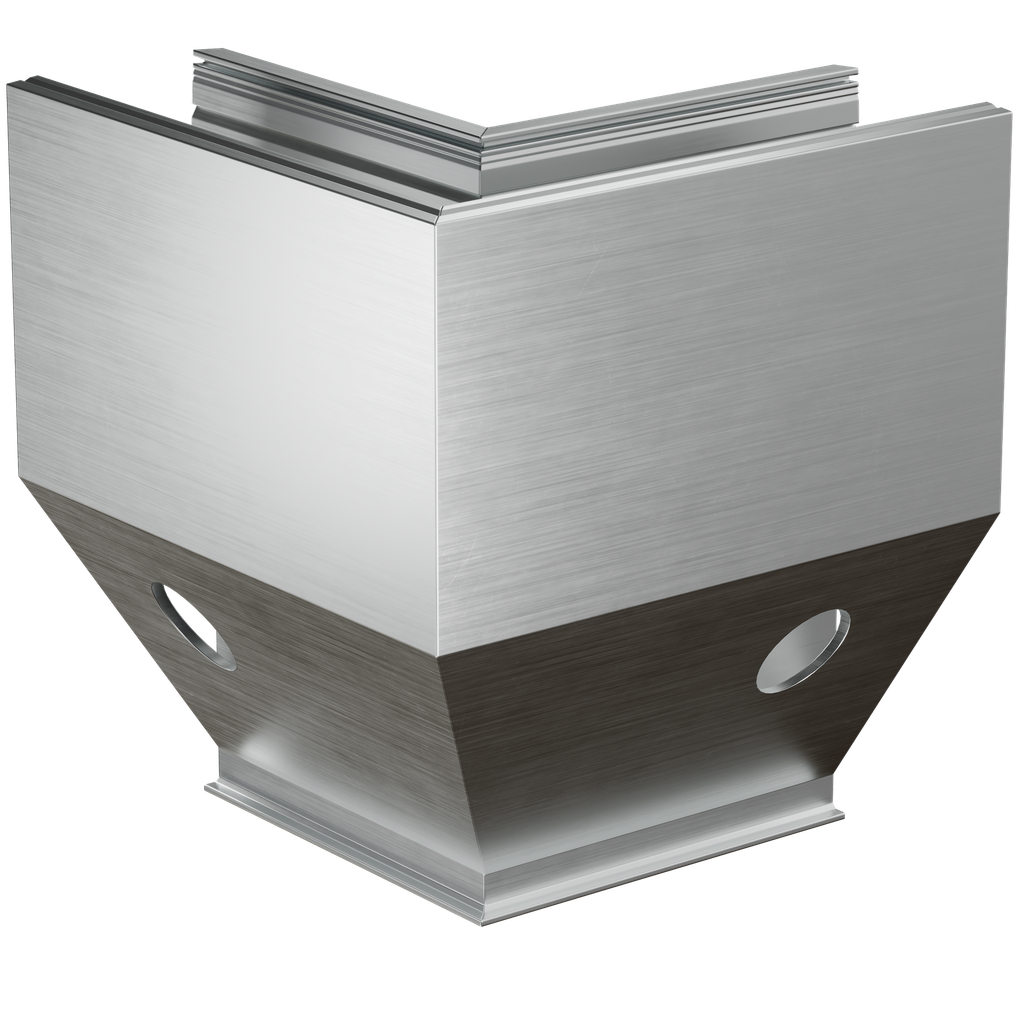 TF-3621 outside corner 90°, aluminum natural anodized