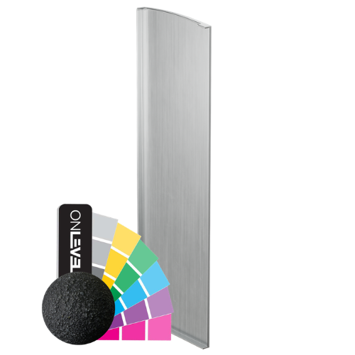 TF-3621 eindkap links, aluminium RAL structuur