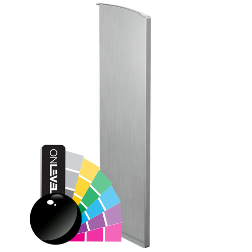 TF-3621 eindkap rechts met afdekkap, aluminium RAL glanzend