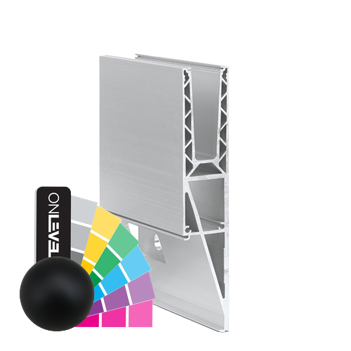 TL-3121 Profil verre  L=2500mm aluminium RAL mat