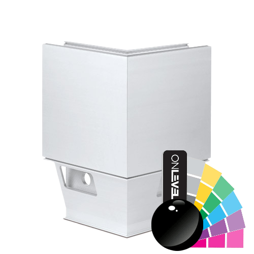 TL-3121 Buitenhoek 90° alum. RAL glanzend