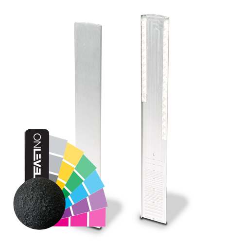 TL-3121 Endkappe links halbe Höhe Abdeckkappe Treppenaufgang Alum. RAL strukt.