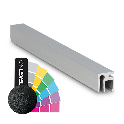 Top-cover slim met opening 3mm, L=5000mm, aluminium RAL structuur