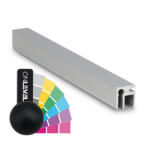 Top-cover slim avec ouverture 3mm, L=5000mm, aluminium RAL mat