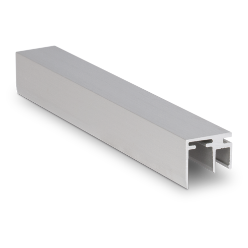 Top-cover slim mit Öffnung 10mm, L=5000mm, Aluminium unbehandelt