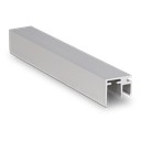 Top-cover slim avec ouverture 10mm, L=5000mm, aluminium anodisé naturel