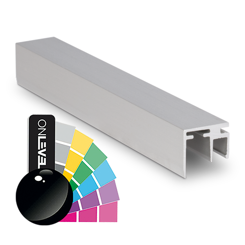 Top-cover slim met opening 10mm, L=5000mm, aluminium RAL glanzend