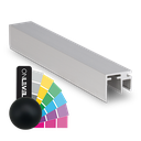 Top-cover slim met opening 10mm, L=5000mm, aluminium RAL mat