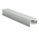 Top-cover slim mit Öffnung 15mm, L=5000mm, Aluminium unbehandelt