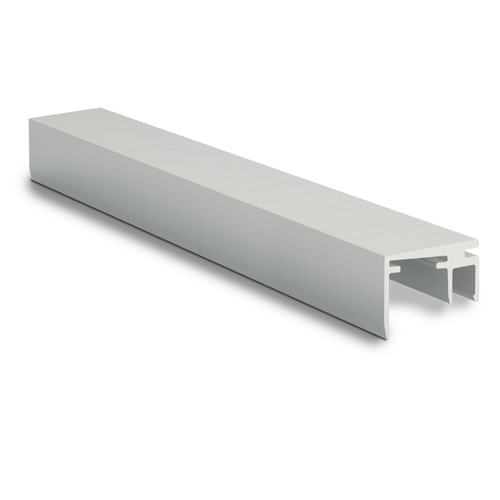 Top-cover slim avec ouverture 15mm, L=5000mm, aluminium anodisé naturel