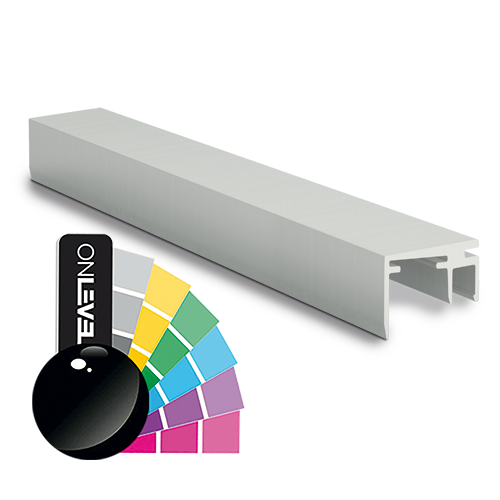 Top-cover slim mit Öffnung 15mm, L=5000mm, Aluminium RAL glänzend