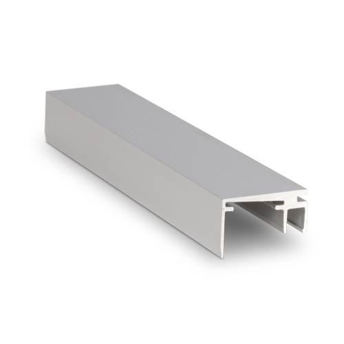 Top-cover slim with opening 20mm, L=5000mm, aluminum natural anodized
