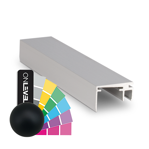 Top-cover slim avec ouverture 20mm, L=5000mm, aluminium RAL mat