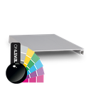 Top-cover slim avec ouverture 120mm, L=5000mm, aluminium RAL brillant