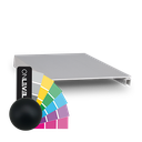 Top-cover slim met opening 120mm, L=5000mm, aluminium RAL mat