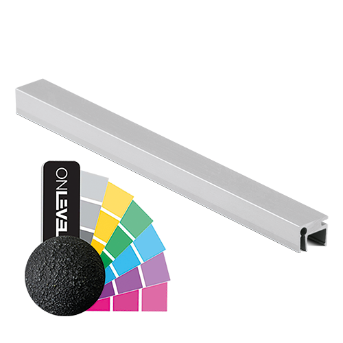 Top-cover met opening 3mm, L=5000mm, aluminium RAL structuur