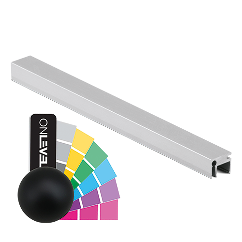 Top-cover with opening 3mm, L=5000mm, aluminum RAL matt
