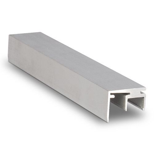 Top-cover mit Öffnung 10mm, L=5000mm, Aluminium unbehandelt