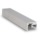 Top-cover mit Öffnung 10mm, L=5000mm, Aluminium unbehandelt