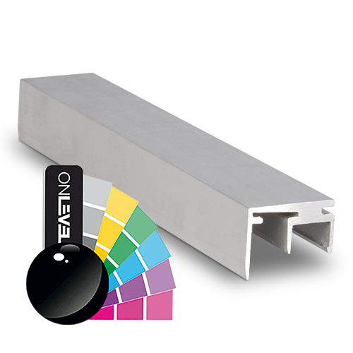 Top-cover with opening 10mm, L=5000mm, aluminum RAL shiny