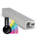 Top-cover avec ouverture 10mm, L=5000mm, aluminium RAL brillant