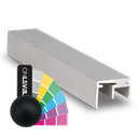 Top-cover avec ouverture 10mm, L=5000mm, aluminium RAL mat
