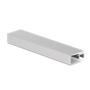 Top-cover mit Öffnung 20mm, L=5000mm, Aluminium unbehandelt