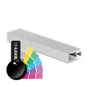 Top-cover met opening 20mm, L=5000mm, aluminium RAL glanzend