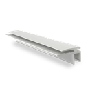 Top-cover slim mit horizontal Öffnung 2.5mm, L=5000mm, Aluminium unbehandelt