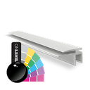 Top-cover slim avec horizontal ouverture 2.5mm, L=5000mm, aluminium RAL brillant