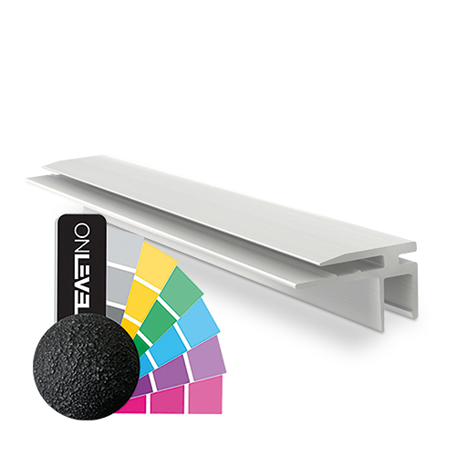 Top-cover slim avec horizontal ouverture 2.5mm, L=5000mm, alum. RAL rugueux